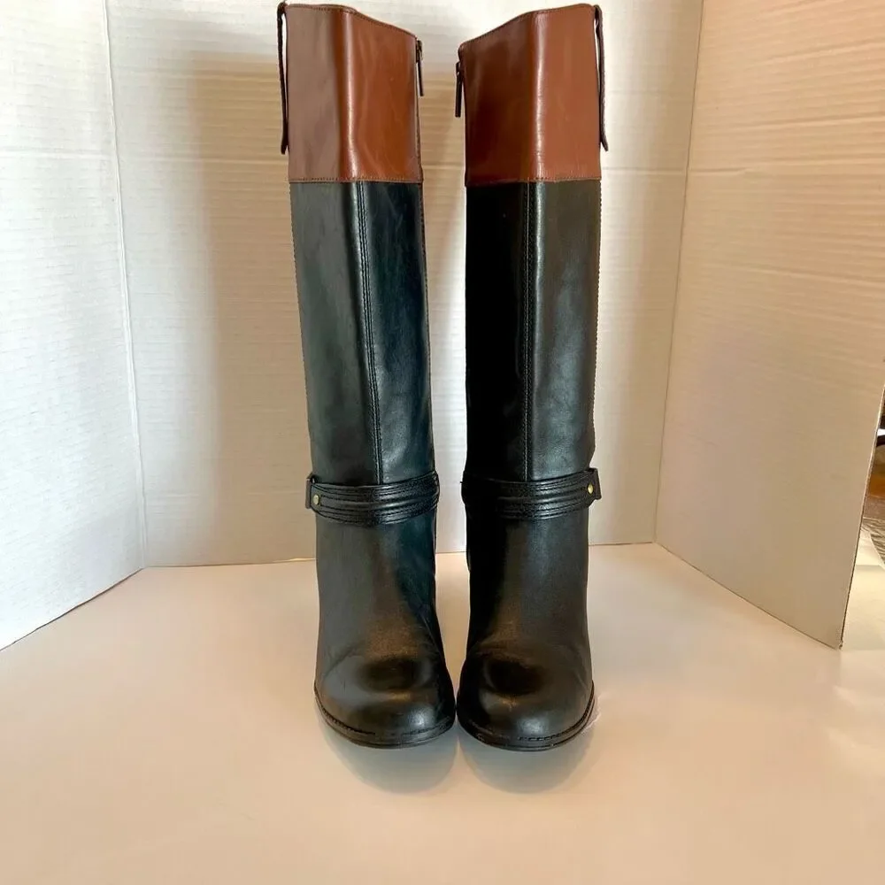 BANDOLINO Leather Coloradee Riding Boot Two Tone 7.5 M - Picture 7 of 15